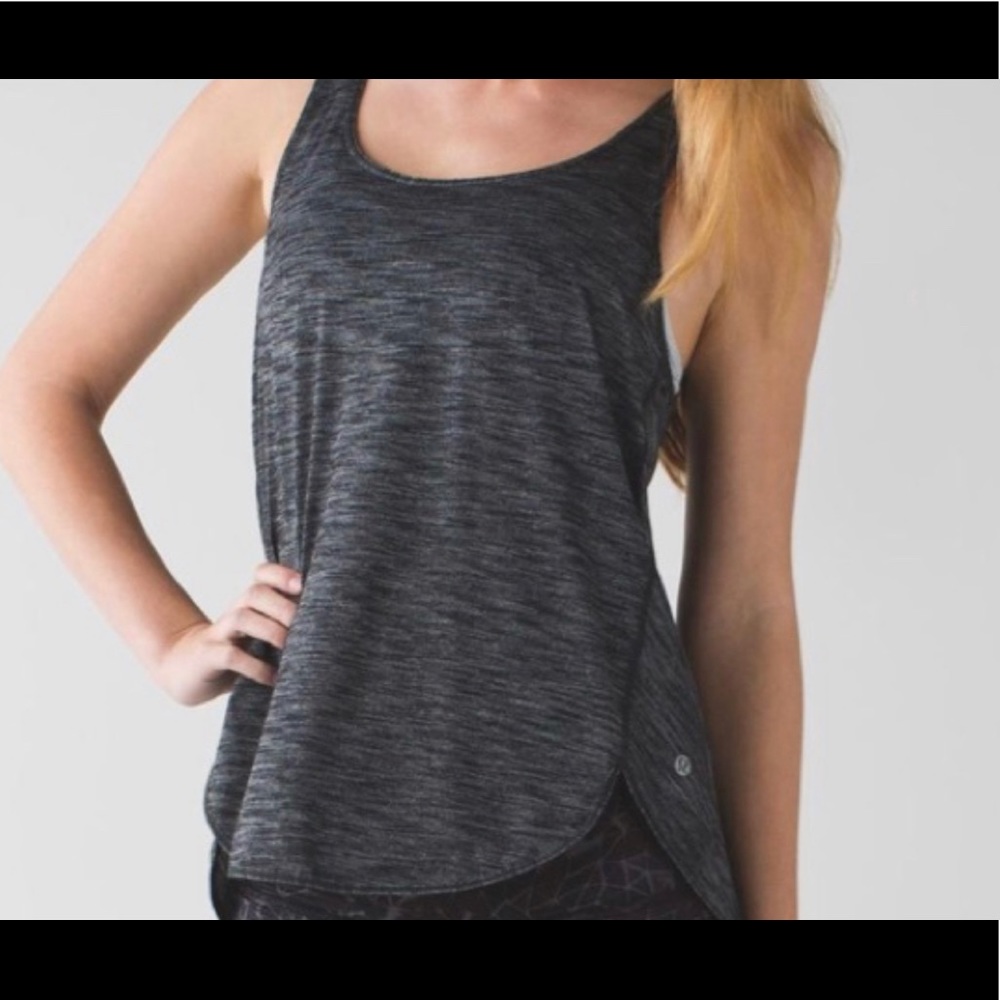 Heathered gray lululemon tank top